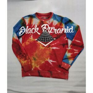 Black Pyramid Chris Brown Tie Dye Sweatshirt Graphic Crewneck Mens Medium